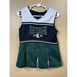 Kids Michigan State Spartans Cheerleader Dress Skirt Outfit Toddler 2T